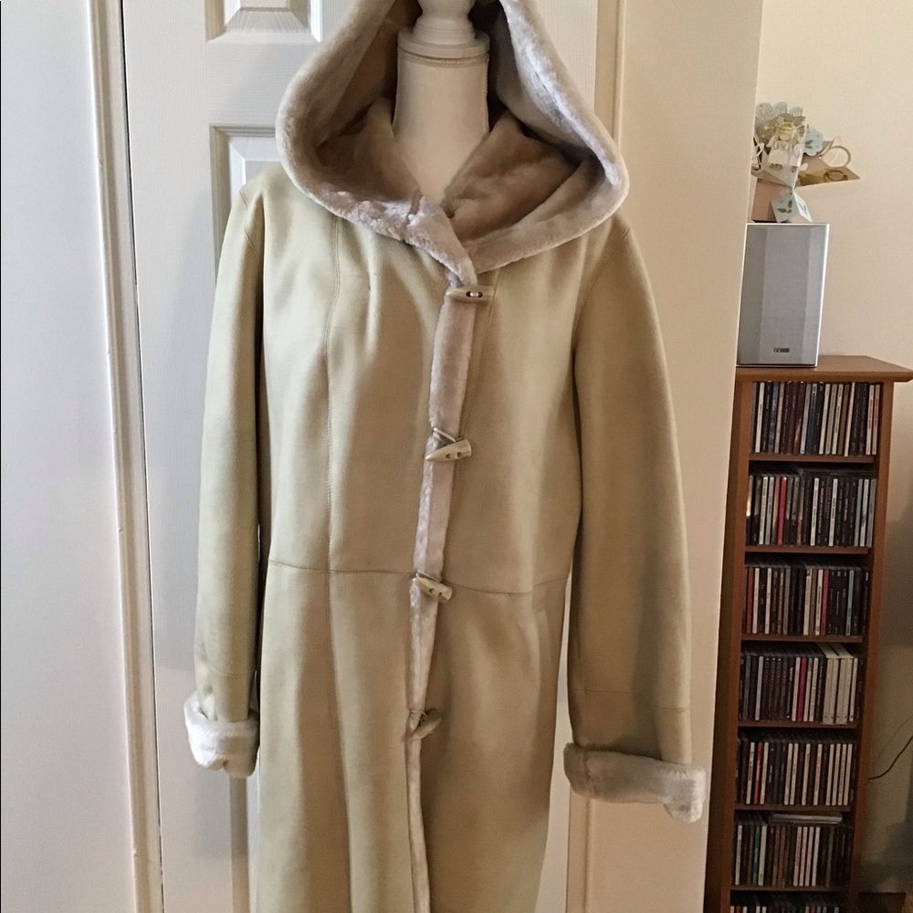 Jones New York Faux Tan Leather Coat